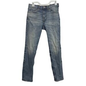 Good Fellow & Co Mens 29X30 Factory Whiskered & Faded Denim Skinny Jeans